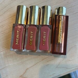 MERIT lip 👄 💄 gloss and lipstick bundle